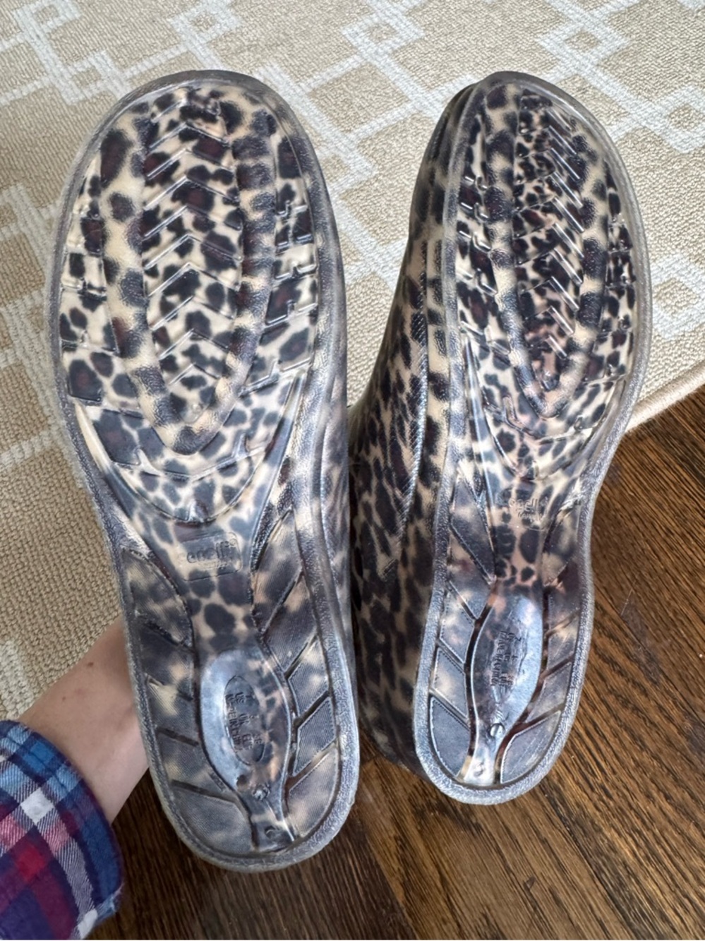 Capelli Leopard Print Rain Boots Ankle Waterproof Rubber Size 7 - Picture 4 of 12